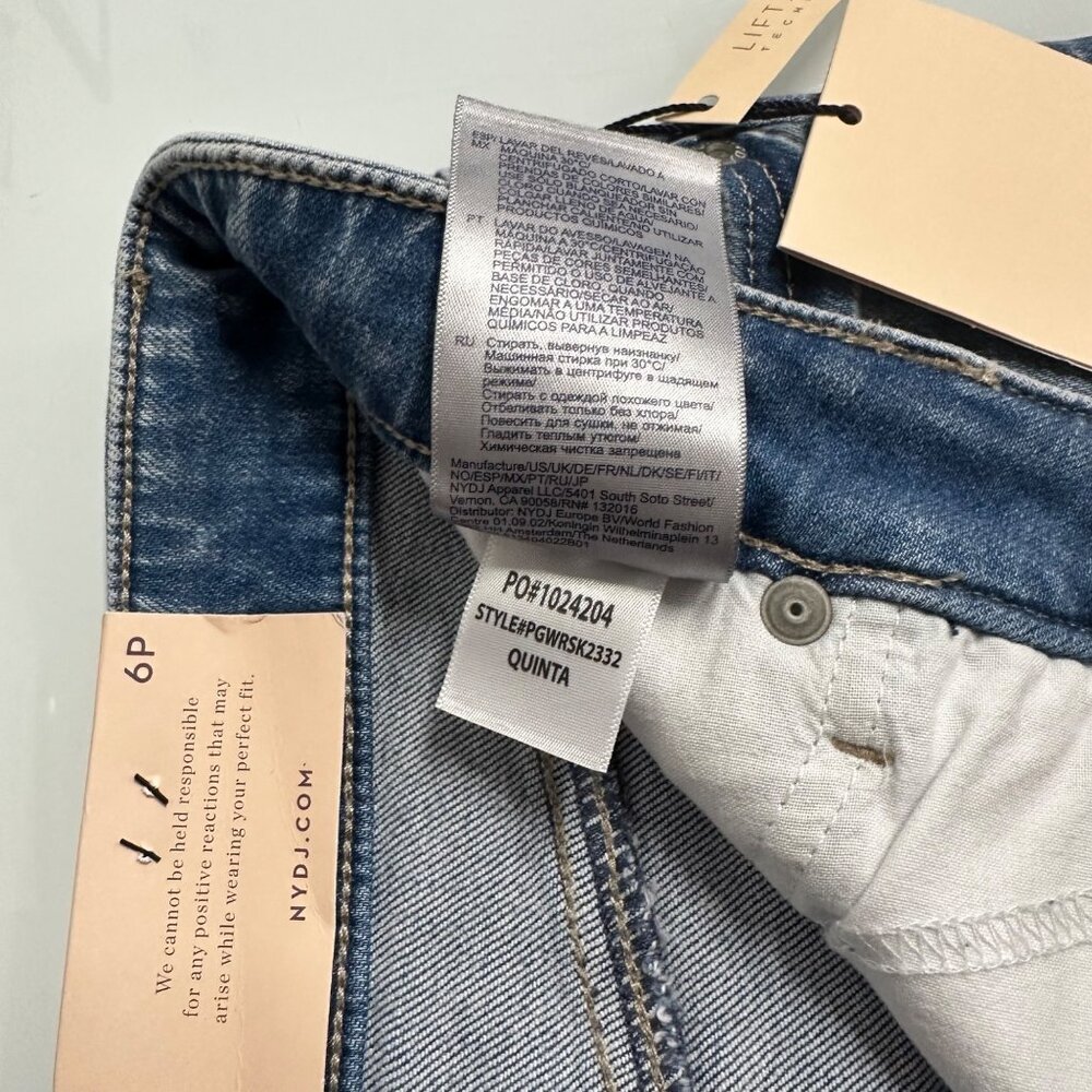 NYDJ Women's Size 6P Quinta 5 Pocket Stretch Denim Jean Skirt - Picture 5 of 6